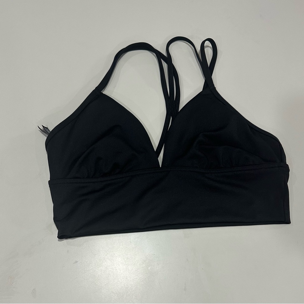 PINK Victoria’s Secret Black Double-Strap Sports Bralette